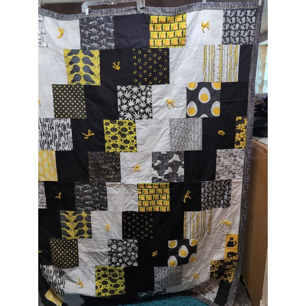 RARE 2021 Isolation Nation Charity Quilt Gok Wan Naughty Subversive Art 61x76